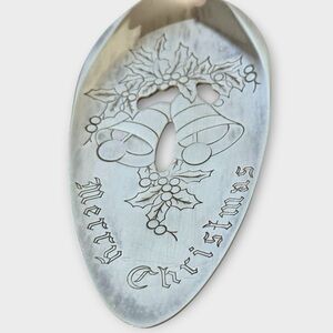Oneida Community Merry Christmas Cake Pie Server Silverplate